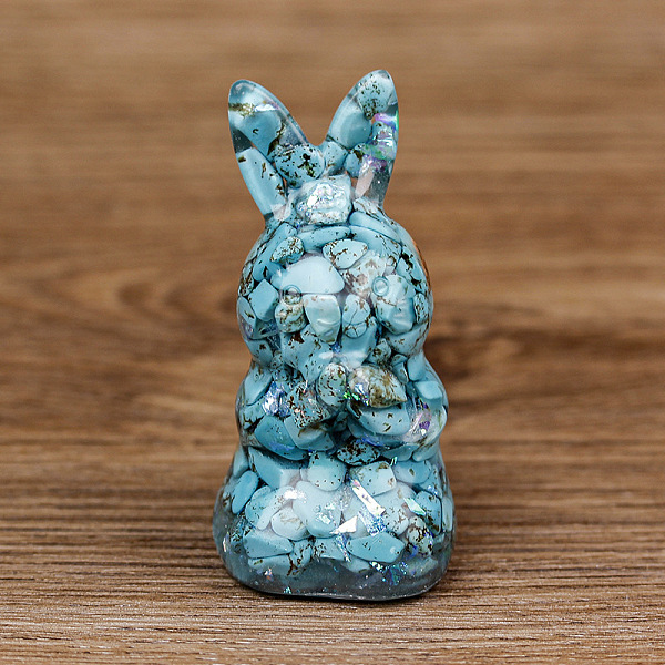 PandaHall Resin Home Display Decorations, with Sequin and Synthetic Turquoise Chips Inside, Rabbit, 40x40x73mm Synthetic Turquoise Rabbit
PandaHall Resin Home Display Decorations, with Sequin and Synthetic Turquoise Chips Inside, Rabbit, 40x40x73mm Synthetic Turquoise Rabbit