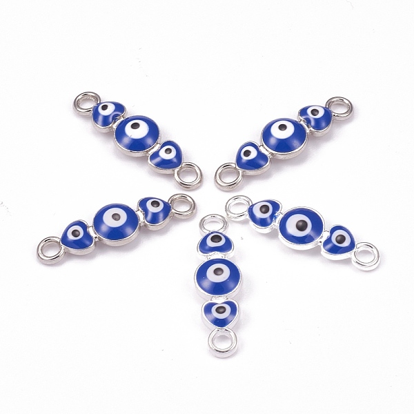 PandaHall ALloy Enamel Link, Heart Evil Eye Connectors, Royal Blue, Silver, 27x8x3mm, Hole: 2.5mm Alloy+Enamel Eye
PandaHall ALloy Enamel Link, Heart Evil Eye Connectors, Royal Blue, Silver, 27x8x3mm, Hole: 2.5mm Alloy+Enamel Eye