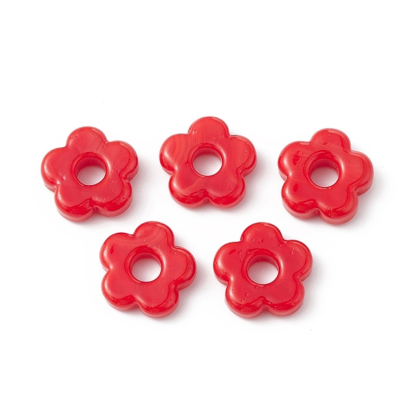PandaHall Handmade Lampwork European Beads, Large Hole Beads, Flower, Red, 15~16x4~6mm, Hole: 4.8mm Lampwork Flower Red
PandaHall Handmade Lampwork European Beads, Large Hole Beads, Flower, Red, 15~16x4~6mm, Hole: 4.8mm Lampwork Flower Red