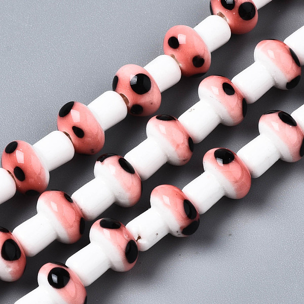 PandaHall Handmade Porcelain Ceramic Beads Strands, Mushroom, Pink, 12x10mm, Hole: 1.5mm, about 25pcs/strand, 11.81 inch(30cm) Porcelain...
PandaHall Handmade Porcelain Ceramic Beads Strands, Mushroom, Pink, 12x10mm, Hole: 1.5mm, about 25pcs/strand, 11.81 inch(30cm) Porcelain...