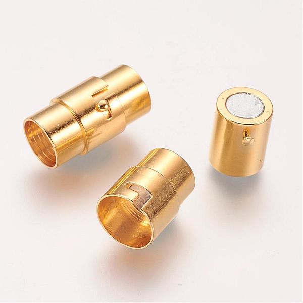 PandaHall Brass Locking Tube Magnetic Clasps, Column, Golden, 18x10mm, Hole: 8mm Brass Column
PandaHall Brass Locking Tube Magnetic Clasps, Column, Golden, 18x10mm, Hole: 8mm Brass Column