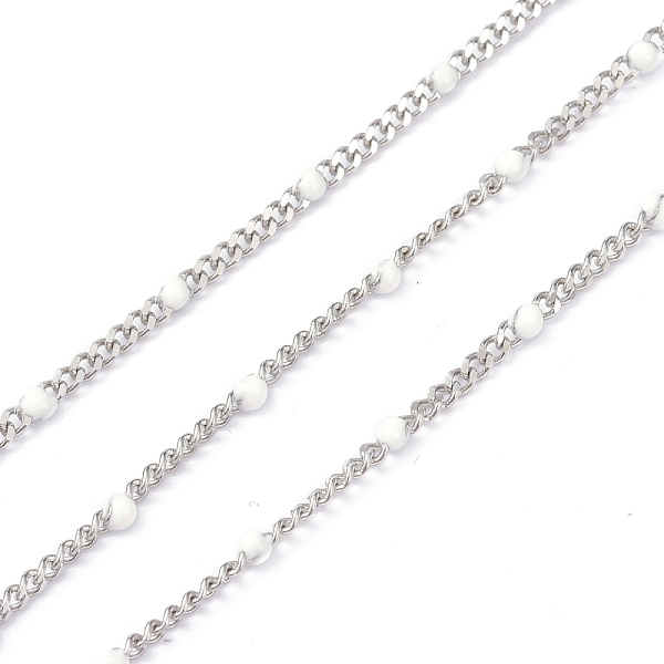 PandaHall 304 Stainless Steel Enamel Curb Chains, with Spool, Soldered, Faceted, White, 2.5x2x0.8mm, 32.80Feet/roll(10m/roll) 304 Stainless...
PandaHall 304 Stainless Steel Enamel Curb Chains, with Spool, Soldered, Faceted, White, 2.5x2x0.8mm, 32.80Feet/roll(10m/roll) 304 Stainless...