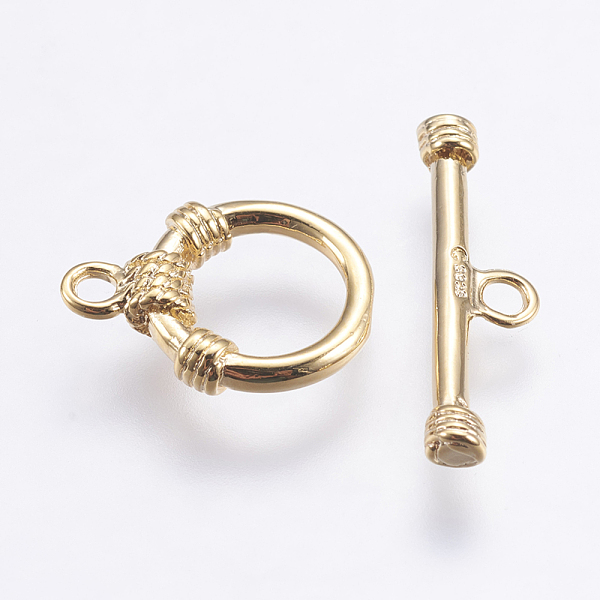 PandaHall Brass Toggle Clasps, Ring, Long-Lasting Plated, Real 18K Gold Plated, Nickel Free, Ring, 14.5x11x3mm, Hole: 1.5mm, Bar: about...
PandaHall Brass Toggle Clasps, Ring, Long-Lasting Plated, Real 18K Gold Plated, Nickel Free, Ring, 14.5x11x3mm, Hole: 1.5mm, Bar: about...