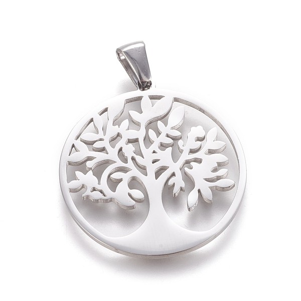 PandaHall 304 Stainless Steel Pendants, Flat Round with Tree of Life, Stainless Steel Color, 30x27.5x1.2mm, Hole: 2.5x5.5mm 304 Stainless...
PandaHall 304 Stainless Steel Pendants, Flat Round with Tree of Life, Stainless Steel Color, 30x27.5x1.2mm, Hole: 2.5x5.5mm 304 Stainless...