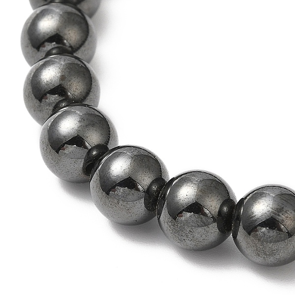 PandaHall Synthetic Magnetic Hematite Round Beaded Stretch Bracelets, Inner Diameter: 2-5/8 inch(6.75cm), Beads: 8mm Hematite
PandaHall Synthetic Magnetic Hematite Round Beaded Stretch Bracelets, Inner Diameter: 2-5/8 inch(6.75cm), Beads: 8mm Hematite