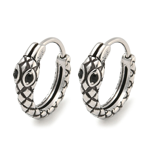 PandaHall 316 Surgical Stainless Steel Hoop Earrings, with Cubic Zirconia, Ring, Black, Antique Silver, 13.5x3~4mm 316 Surgical Stainless...
PandaHall 316 Surgical Stainless Steel Hoop Earrings, with Cubic Zirconia, Ring, Black, Antique Silver, 13.5x3~4mm 316 Surgical Stainless...