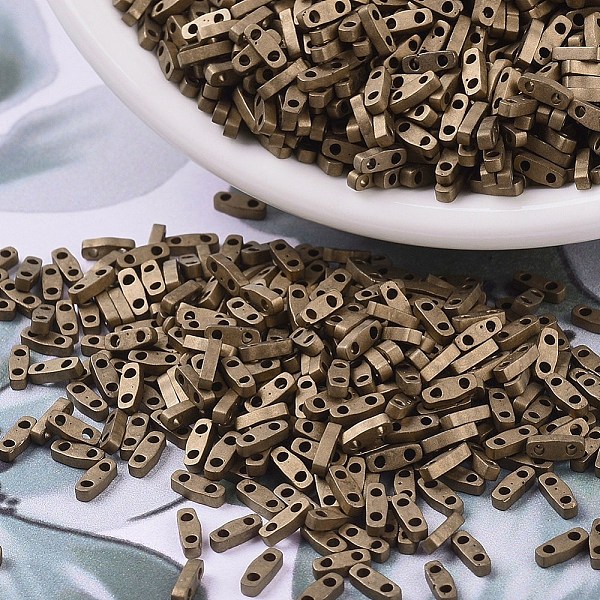 PandaHall MIYUKI Quarter TILA Beads, Japanese Seed Beads, 2-Hole, (QTL2006) Metallic Matte Dark Bronze, 5x1.2x1.9mm, Hole: 0.8mm, about..., Brown
PandaHall MIYUKI Quarter TILA Beads, Japanese Seed Beads, 2-Hole, (QTL2006) Metallic Matte Dark Bronze, 5x1.2x1.9mm, Hole: 0.8mm, about..., Brown
