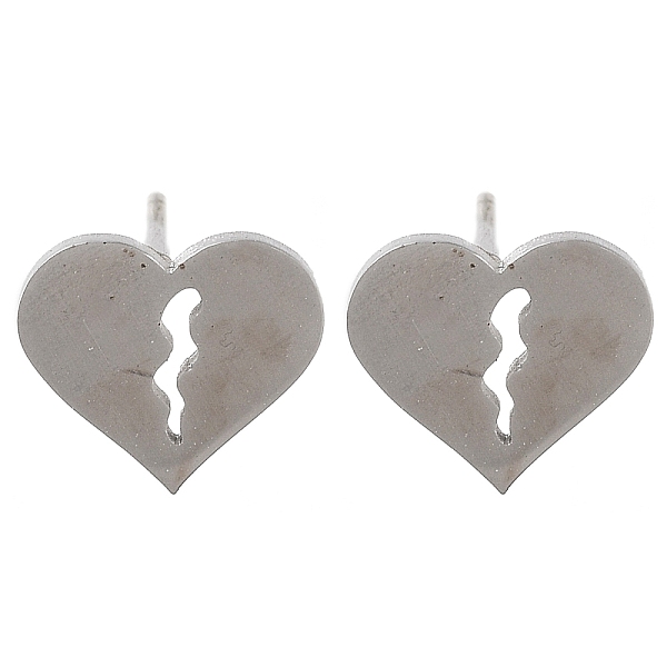 PandaHall 304 Stainless Steel Stud Earrings, Heart, Stainless Steel Color, 8x9mm 304 Stainless Steel Heart
PandaHall 304 Stainless Steel Stud Earrings, Heart, Stainless Steel Color, 8x9mm 304 Stainless Steel Heart
