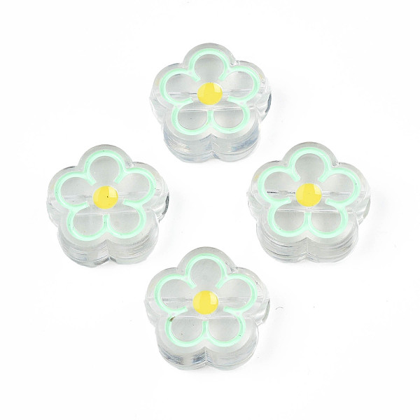 PandaHall Transparent Acrylic Beads, with Enamel, Flower, Pale Green, 19x19x7mm, Hole: 3mm Acrylic Flower
PandaHall Transparent Acrylic Beads, with Enamel, Flower, Pale Green, 19x19x7mm, Hole: 3mm Acrylic Flower