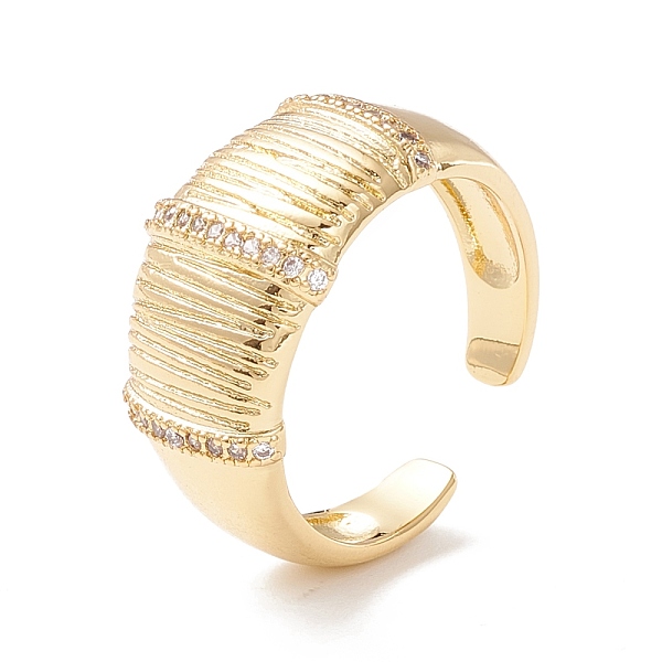 PandaHall Cubic Zirconia Cuff Ring, Real 18K Gold Plated Brass Textured Wide Band Open Ring for Women, Cadmium Free & Lead Free, Clear, US...
PandaHall Cubic Zirconia Cuff Ring, Real 18K Gold Plated Brass Textured Wide Band Open Ring for Women, Cadmium Free & Lead Free, Clear, US...