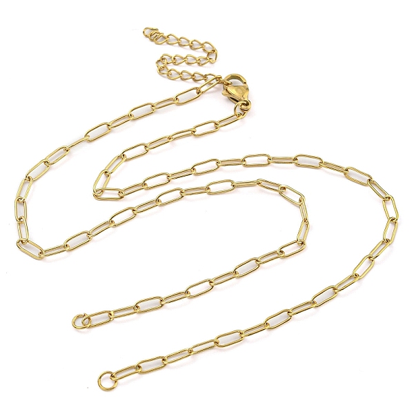 PandaHall 304 Stainless Steel Paperclip Chains Necklace Makings, with Lobster Claw Clasps and End Chains, Golden, 15.43 inch(39.2cm), Hole...
PandaHall 304 Stainless Steel Paperclip Chains Necklace Makings, with Lobster Claw Clasps and End Chains, Golden, 15.43 inch(39.2cm), Hole...