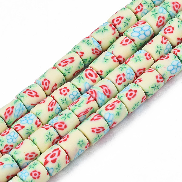 PandaHall Handmade Polymer Clay Bead Strands, Column with Flower, Beige, 6x5mm, Hole: 1mm, about 63pcs/strand, 15.75''(40cm) Polymer Clay..., Yellow
PandaHall Handmade Polymer Clay Bead Strands, Column with Flower, Beige, 6x5mm, Hole: 1mm, about 63pcs/strand, 15.75''(40cm) Polymer Clay..., Yellow