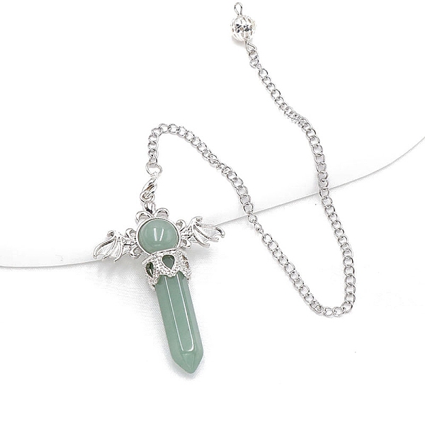 PandaHall Natural Green Aventurine Dowsing Pendulum Big Pendants, with Platinum Plated Metal Findings, Hexagonal Angel Scepter Charm, 320mm...
PandaHall Natural Green Aventurine Dowsing Pendulum Big Pendants, with Platinum Plated Metal Findings, Hexagonal Angel Scepter Charm, 320mm...