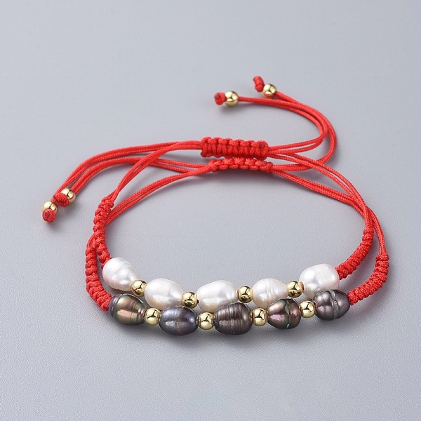 PandaHall Braided Bead Bracelets, with Natural Cultured Freshwater Pearl Beads, Brass Beads and Nylon Thread, Mixed Color, 1-1/8 inch~3-1/2..., Multicolor
PandaHall Braided Bead Bracelets, with Natural Cultured Freshwater Pearl Beads, Brass Beads and Nylon Thread, Mixed Color, 1-1/8 inch~3-1/2..., Multicolor