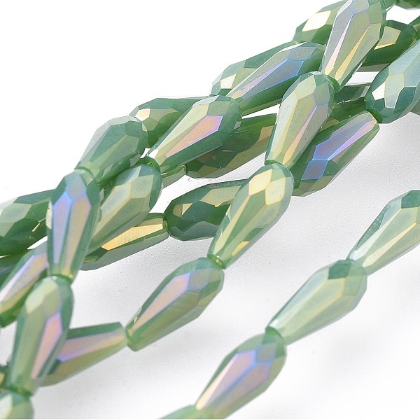 PandaHall Electroplated Opaque Glass Beads Strands, Full Rainbow Plated, Faceted, Teardrop, Dark Sea Green, 9~10x4mm, Hole: 0.8mm, about...
PandaHall Electroplated Opaque Glass Beads Strands, Full Rainbow Plated, Faceted, Teardrop, Dark Sea Green, 9~10x4mm, Hole: 0.8mm, about...