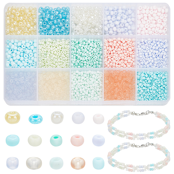 PandaHall 150G 15 Styles Glass Seed Beads, Round Hole, Frosted Colours & Transparent & Ceylon, Round, Mixed Color, 3~4.5x2~3mm, Hole..., Multicolor
PandaHall 150G 15 Styles Glass Seed Beads, Round Hole, Frosted Colours & Transparent & Ceylon, Round, Mixed Color, 3~4.5x2~3mm, Hole..., Multicolor