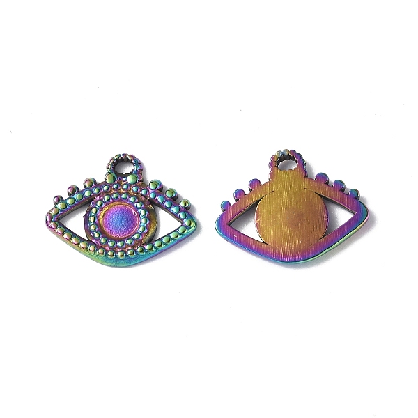 PandaHall Ion Plating(IP) 304 Stainless Steel Pendant Cabochon Settings, Eye, Rainbow Color, 16x20x2mm, Hole: 1.6mm, Tray: 5mm 304 Stainless...
PandaHall Ion Plating(IP) 304 Stainless Steel Pendant Cabochon Settings, Eye, Rainbow Color, 16x20x2mm, Hole: 1.6mm, Tray: 5mm 304 Stainless...