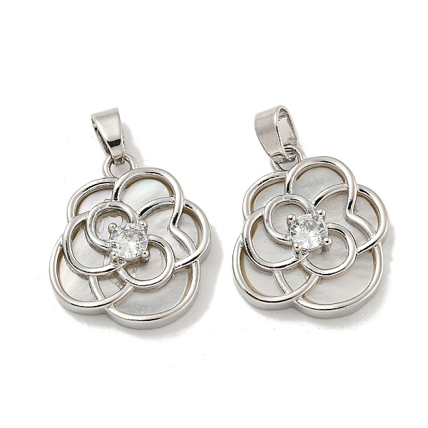 PandaHall Brass Micro Pave Clear Cubic Zirconia Pendants, with Shell, Flower, Platinum, 18x15x4mm, Hole: 5x3mm Brass+Cubic Zirconia+Shell...
PandaHall Brass Micro Pave Clear Cubic Zirconia Pendants, with Shell, Flower, Platinum, 18x15x4mm, Hole: 5x3mm Brass+Cubic Zirconia+Shell...