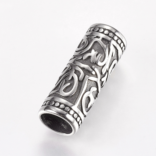 PandaHall 304 Stainless Steel Tube Beads, Column, Large Hole Beads, Antique Silver, 24x9mm, Hole: 7mm 304 Stainless Steel Tube
PandaHall 304 Stainless Steel Tube Beads, Column, Large Hole Beads, Antique Silver, 24x9mm, Hole: 7mm 304 Stainless Steel Tube