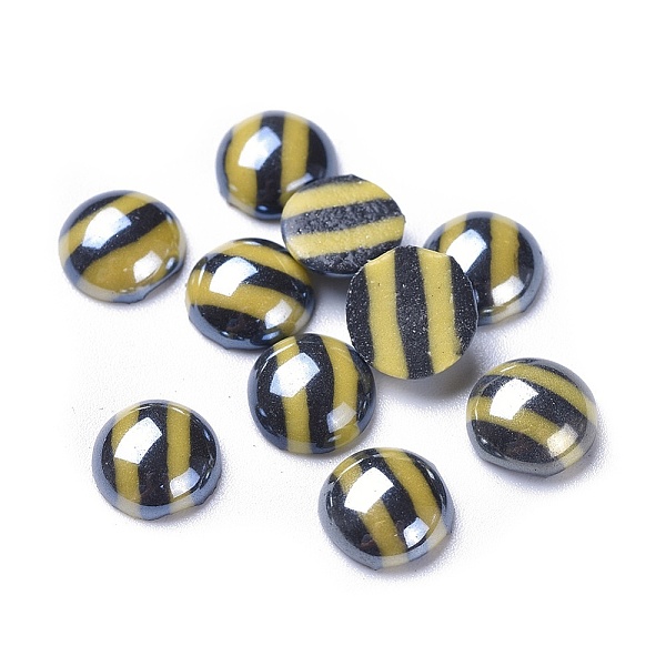 PandaHall Opaque Glass Cabochons, Stripe Pattern, Half Round, Colorful, 9.5~10x3.5mm Glass Half Round
PandaHall Opaque Glass Cabochons, Stripe Pattern, Half Round, Colorful, 9.5~10x3.5mm Glass Half Round