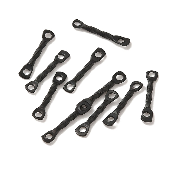 PandaHall 304 Stainless Steel Connector Charms, Twisted Bar, Electrophoresis Black, 10x2x1mm, Hole: 1mm 304 Stainless Steel Twist
PandaHall 304 Stainless Steel Connector Charms, Twisted Bar, Electrophoresis Black, 10x2x1mm, Hole: 1mm 304 Stainless Steel Twist