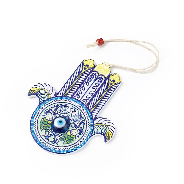 PandaHall Wood Big Pendant Decorations, with Column Resin Beads(Random Color), Hamsa Hand/Hand of Miriam with Evil Eye, Blue, 229mm, Pendant...
PandaHall Wood Big Pendant Decorations, with Column Resin Beads(Random Color), Hamsa Hand/Hand of Miriam with Evil Eye, Blue, 229mm, Pendant...
