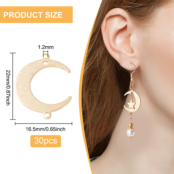 PandaHall BENECREAT 30 Pcs Brass Moon Links Real 24k Gold Plated Conntectors with Double Hole for Bracelet, Necklace or DIY Jewelry Making...
PandaHall BENECREAT 30 Pcs Brass Moon Links Real 24k Gold Plated Conntectors with Double Hole for Bracelet, Necklace or DIY Jewelry Making...