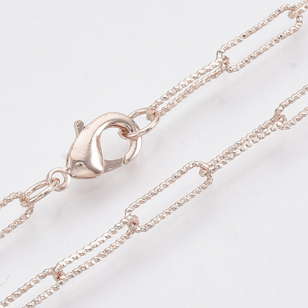 PandaHall Brass Textured Paperclip Chain Necklace Making, with Lobster Claw Clasps, Rose Gold, 19.48 inch(49.5cm), Link: 11.5x3.5x0.8mm...
PandaHall Brass Textured Paperclip Chain Necklace Making, with Lobster Claw Clasps, Rose Gold, 19.48 inch(49.5cm), Link: 11.5x3.5x0.8mm...