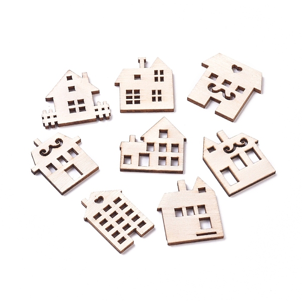 PandaHall Laser Cut Wood Shapes, Unfinished Wooden Embellishments, Poplar Wood Cabochons, House, Blanched Almond, 26.5~29.5x19.5~25.5x2.5mm..., Orange
PandaHall Laser Cut Wood Shapes, Unfinished Wooden Embellishments, Poplar Wood Cabochons, House, Blanched Almond, 26.5~29.5x19.5~25.5x2.5mm..., Orange