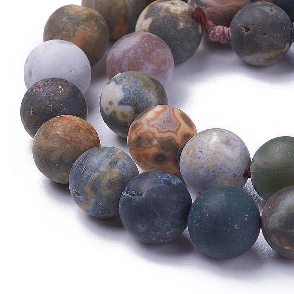 PandaHall Natural Ocean Agate/Ocean Jasper Beads Strands, Frosted, Round, 10mm, Hole: 1mm, about 38pcs/strand, 14.9 inch(38cm) Ocean Jasper...
PandaHall Natural Ocean Agate/Ocean Jasper Beads Strands, Frosted, Round, 10mm, Hole: 1mm, about 38pcs/strand, 14.9 inch(38cm) Ocean Jasper...