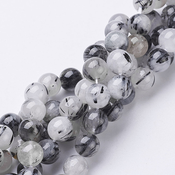 PandaHall Natural Black Rutilated Quartz Beads Strands, Round, 10mm, Hole: 1mm, 19pcs/strand, 8 inch Rutilated Quartz Round
PandaHall Natural Black Rutilated Quartz Beads Strands, Round, 10mm, Hole: 1mm, 19pcs/strand, 8 inch Rutilated Quartz Round