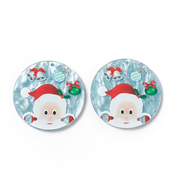 PandaHall Christmas Printed Acrylic Pendants, Flat Round with Santa Claus, Light Blue, 40x2~2.5mm, Hole: 1.5~1.6mm Acrylic Flat Round
PandaHall Christmas Printed Acrylic Pendants, Flat Round with Santa Claus, Light Blue, 40x2~2.5mm, Hole: 1.5~1.6mm Acrylic Flat Round