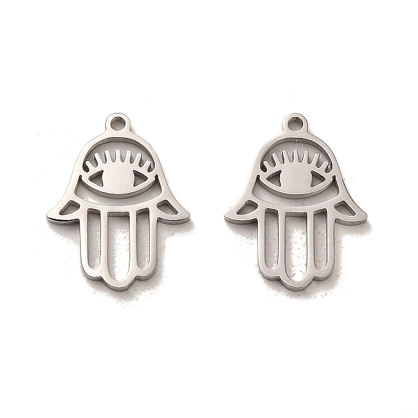 PandaHall 304 Stainless Steel Pendants, Hollow Hamsa Hand with Eye Charms, Stainless Steel Color, 15x11.5x1mm, Hole: 0.9mm 304 Stainless...
PandaHall 304 Stainless Steel Pendants, Hollow Hamsa Hand with Eye Charms, Stainless Steel Color, 15x11.5x1mm, Hole: 0.9mm 304 Stainless...