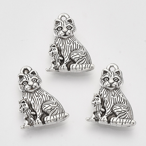 PandaHall Tibetan Style Alloy Kitten Pendants, Cadmium Free & Lead Free, Mother Cat & Baby Cat Shape, Antique Silver, 20.5x15.5x3.5mm, Hole...
PandaHall Tibetan Style Alloy Kitten Pendants, Cadmium Free & Lead Free, Mother Cat & Baby Cat Shape, Antique Silver, 20.5x15.5x3.5mm, Hole...