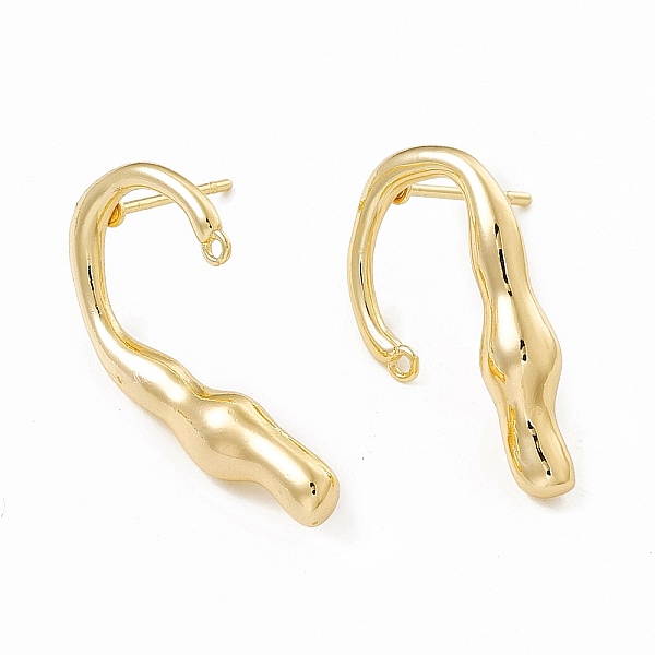 PandaHall Brass Stud Earrings, with Horizontal Loops, Twist Candy Cane, Golden, 27x13.5mm, Hole: 1.4mm, Pin: 0.9mm Brass Candy
PandaHall Brass Stud Earrings, with Horizontal Loops, Twist Candy Cane, Golden, 27x13.5mm, Hole: 1.4mm, Pin: 0.9mm Brass Candy