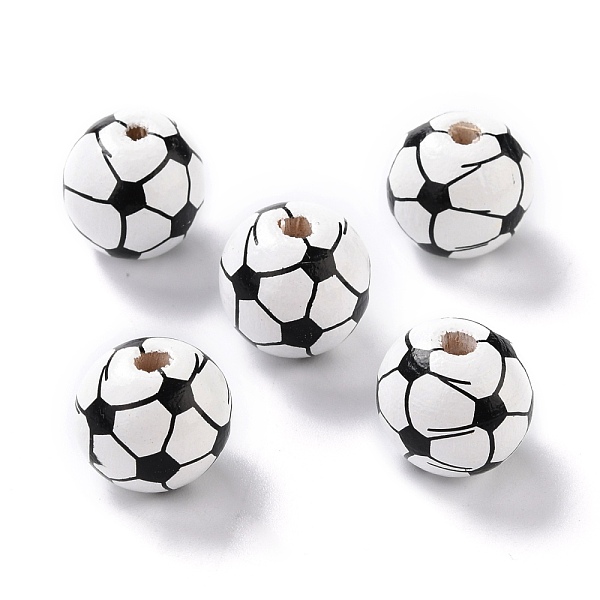 PandaHall Natural Wood Beads, Dyed, Round, Black, Football, 15.5x14.5mm, Hole: 3.2mm Wood Football White
PandaHall Natural Wood Beads, Dyed, Round, Black, Football, 15.5x14.5mm, Hole: 3.2mm Wood Football White