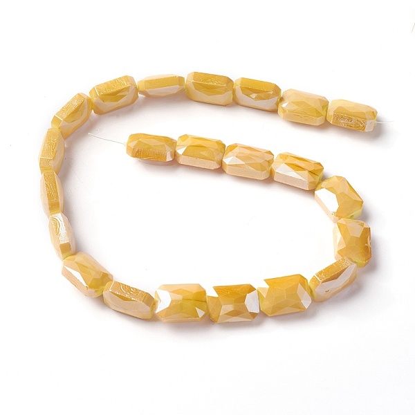 PandaHall Electroplate Glass Beads Strands, Pearl Luster Plated, Faceted Rectangle, Goldenrod, 13.5~14x10x6.5~7mm, Hole: 1.2mm, about..., Gold
PandaHall Electroplate Glass Beads Strands, Pearl Luster Plated, Faceted Rectangle, Goldenrod, 13.5~14x10x6.5~7mm, Hole: 1.2mm, about..., Gold