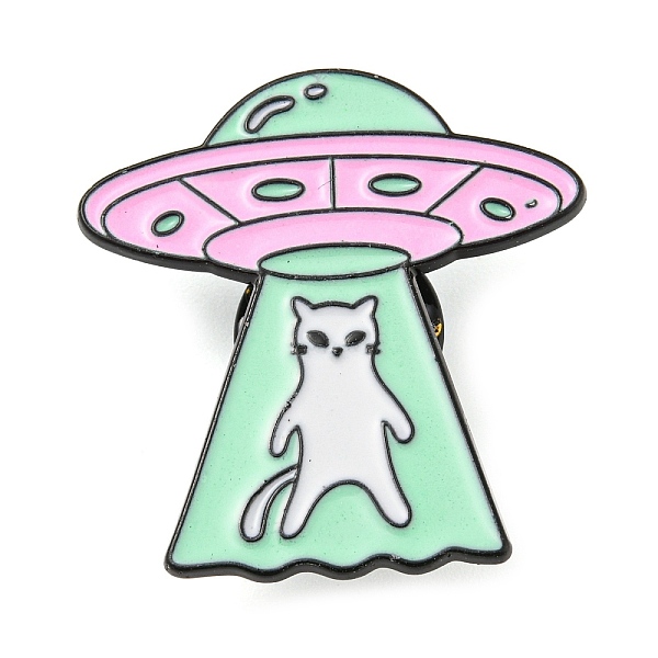 PandaHall Spacecraft wit Cat Alloy Enamel Pin Broochs, Cadmium Free & Lead Free, Aquamarine, 28.5x27.5x1.5mm Alloy+Enamel Others Green
PandaHall Spacecraft wit Cat Alloy Enamel Pin Broochs, Cadmium Free & Lead Free, Aquamarine, 28.5x27.5x1.5mm Alloy+Enamel Others Green