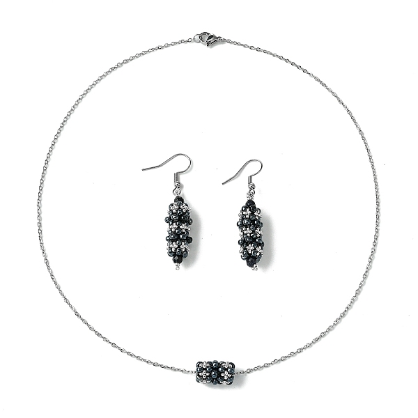 PandaHall Column Glass Seed & Synthetic Blue Goldstone Leverback Earrings & Pendant Necklaces Sets, Stainless Steel Jewelry for Women, Black...
PandaHall Column Glass Seed & Synthetic Blue Goldstone Leverback Earrings & Pendant Necklaces Sets, Stainless Steel Jewelry for Women, Black...