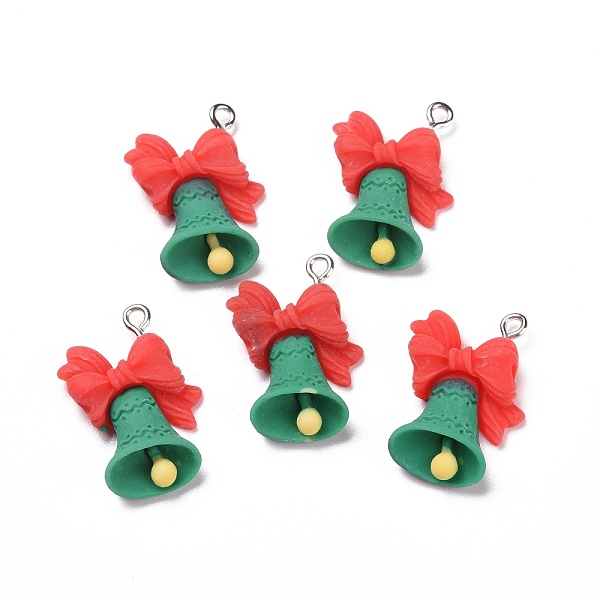 PandaHall Christmas Opaque Resin Pendants, with Platinum Tone Iron Loops, Bell Shape, Green, 26x17x7mm, Hole: 2mm Iron+Resin Bell Green
PandaHall Christmas Opaque Resin Pendants, with Platinum Tone Iron Loops, Bell Shape, Green, 26x17x7mm, Hole: 2mm Iron+Resin Bell Green