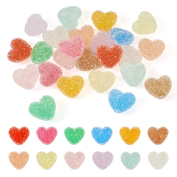 PandaHall 24Pcs 12 Colors Resin Beads, with Rhinestone, Drusy Heart, Mixed Color, 17x19x10.5mm, Hole: 1.6mm, 2pcs/color Resin+Rhinestone..., Multicolor
PandaHall 24Pcs 12 Colors Resin Beads, with Rhinestone, Drusy Heart, Mixed Color, 17x19x10.5mm, Hole: 1.6mm, 2pcs/color Resin+Rhinestone..., Multicolor