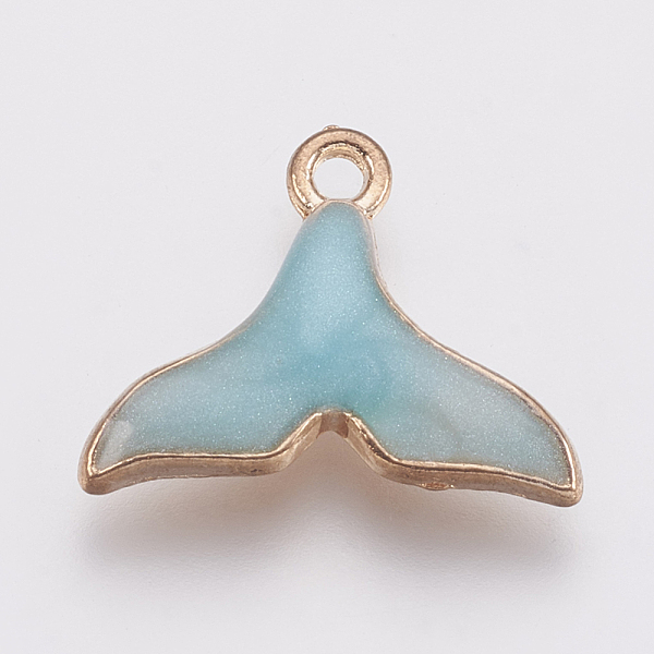 PandaHall Zinc Alloy Enamel Pendants, Whale Tail Shape, Golden, Sky Blue, 15x18x3mm, Hole: 1.5mm Alloy+Enamel Fish Blue
PandaHall Zinc Alloy Enamel Pendants, Whale Tail Shape, Golden, Sky Blue, 15x18x3mm, Hole: 1.5mm Alloy+Enamel Fish Blue