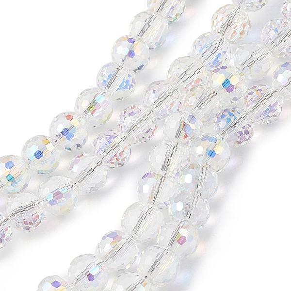 PandaHall Transparent Electroplate Glass Beads Strands, Faceted(96 Facets), Round, AB Color Plated, Clear AB, 7.5~8x7mm, Hole: 1.2mm, about..., White
PandaHall Transparent Electroplate Glass Beads Strands, Faceted(96 Facets), Round, AB Color Plated, Clear AB, 7.5~8x7mm, Hole: 1.2mm, about..., White