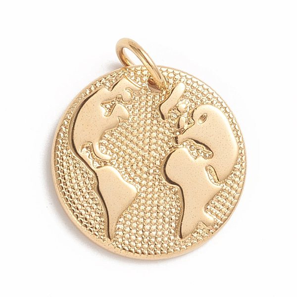PandaHall Ion Plating(IP) 304 Stainless Steel Pendants, with Jump Ring, Earth, Golden, 21x2mm, Hole: 5mm 304 Stainless Steel Flat Round
PandaHall Ion Plating(IP) 304 Stainless Steel Pendants, with Jump Ring, Earth, Golden, 21x2mm, Hole: 5mm 304 Stainless Steel Flat Round