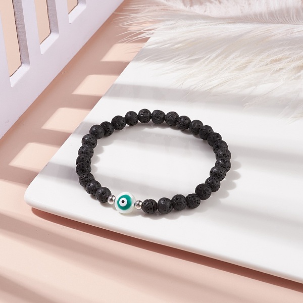 PandaHall Flat Round with Evil Eye Shell & Natural Lava Rock Beaded Stretch Bracelet, Essential Oil Gemstone Jewelry for Women, Teal, Inner..., Cyan
PandaHall Flat Round with Evil Eye Shell & Natural Lava Rock Beaded Stretch Bracelet, Essential Oil Gemstone Jewelry for Women, Teal, Inner..., Cyan