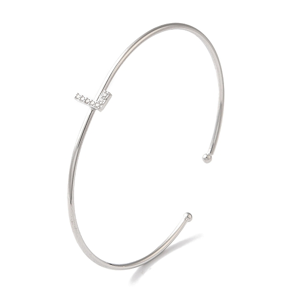 PandaHall Rack Plating Brass Micro Pave Clear Cubic Zirconia Letter Open Cuff Bangles, Torque Bangles for Women, Platinum, Lead Free &...
PandaHall Rack Plating Brass Micro Pave Clear Cubic Zirconia Letter Open Cuff Bangles, Torque Bangles for Women, Platinum, Lead Free &...