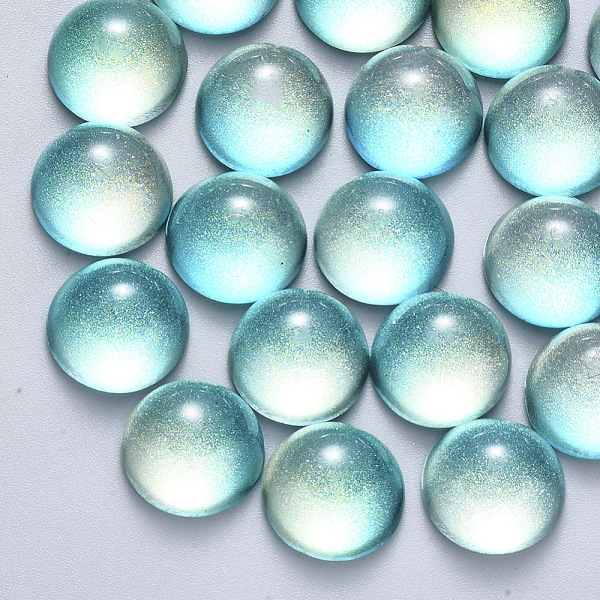PandaHall Transparent Spray Painted Glass Cabochons, with Glitter Powder, Half Round/Dome, Aquamarine, 12x6mm Glass Half Round Green
PandaHall Transparent Spray Painted Glass Cabochons, with Glitter Powder, Half Round/Dome, Aquamarine, 12x6mm Glass Half Round Green