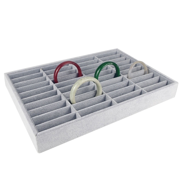 PandaHall 40 Slots Velvet Bracelets Organizer Trays, Rectangle, Gray, 240x350x30mm Velvet Rectangle Gray
PandaHall 40 Slots Velvet Bracelets Organizer Trays, Rectangle, Gray, 240x350x30mm Velvet Rectangle Gray