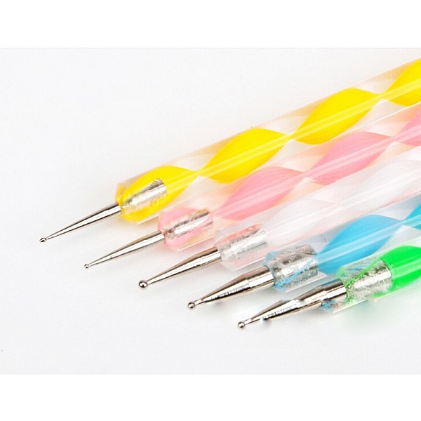 PandaHall Double Head Nail Art Dotting Tools, UV Gel Nail Brush Pens, Painting Drawing Line Brushes, Mixed Color, 13cm, 5pcs/set Metal..., Multicolor
PandaHall Double Head Nail Art Dotting Tools, UV Gel Nail Brush Pens, Painting Drawing Line Brushes, Mixed Color, 13cm, 5pcs/set Metal..., Multicolor