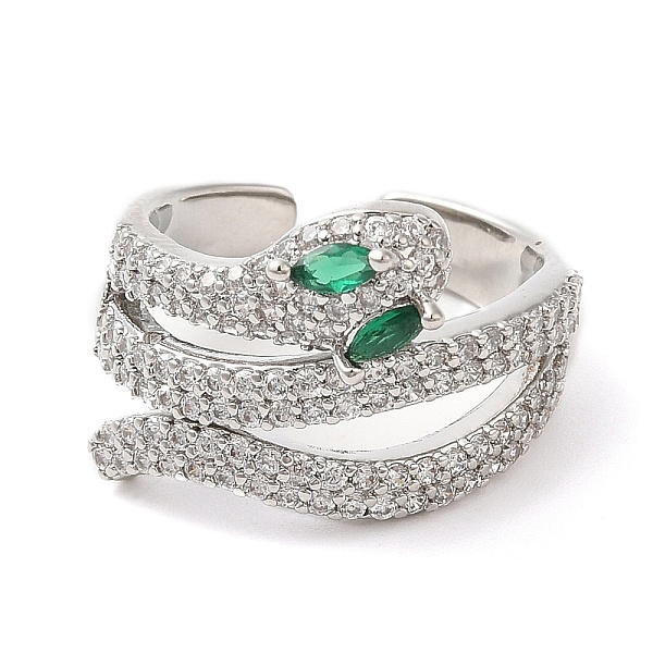PandaHall Cubic Zirconia Snake Open Cuff Rings, Brass Hollow Ring, Cadmium Free & Lead Free, Platinum, US Size 5 3/4(16.3mm) Brass+Cubic..., Clear
PandaHall Cubic Zirconia Snake Open Cuff Rings, Brass Hollow Ring, Cadmium Free & Lead Free, Platinum, US Size 5 3/4(16.3mm) Brass+Cubic..., Clear